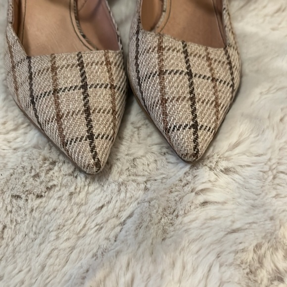 Mariko Anthropologie Marilou Plaid Snakeprint Colorblock Slingback Shoes Sz 7 - Picture 8 of 13